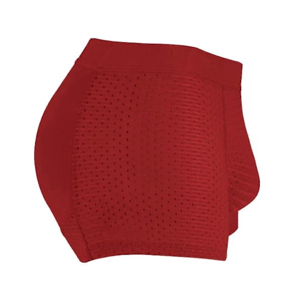 Nylon Jääsilkki Hengittävät Miesten Alushousut, miesten Lantiota Muotoilevat ja Kohottavat Alushousut Pehmustetut Bokserit Lantiota Kohottavat Alushousut Red XXL