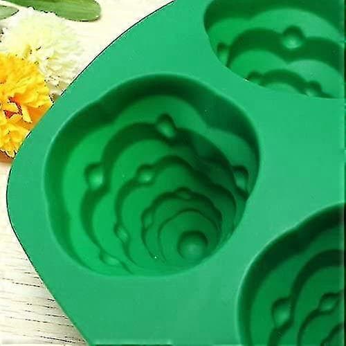 3D Juletræs Kageform Silikone Julekage Dekoration Bageform Green