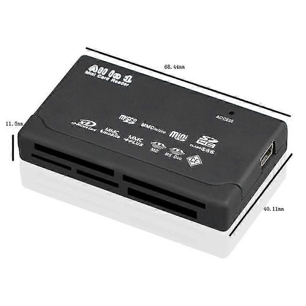 Kortläsare Usb2.0 Minneskortläsare Snabb Dataöverföring Allt I Ett Kortläsare Stöd Tf Cf S