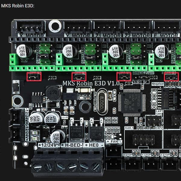 5 stk. Mks Tmc2226 V1.0 Stepper Motor Driver Stepstick Lydløs Tmc2209 Tmc2208 Uart 3d Printer Dele Til