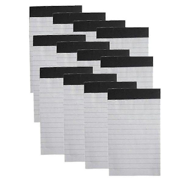 12 stk. Hvide Lomme Notesbog Refiller 3x5 Tommer Håndskrift Notesbog Med 30 Pr. Genopfyldelig Memobog