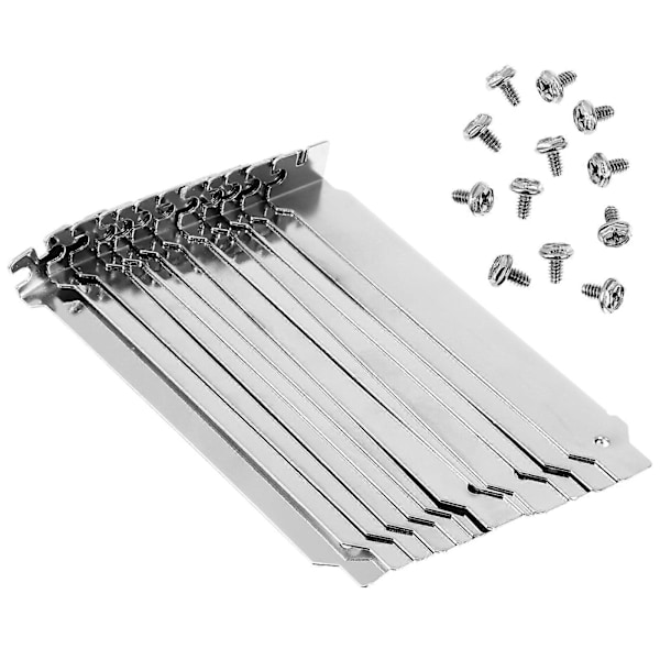 12 st PCI Slottskydd PCI L Blankt Fäste PCI Expansions Blank Plåt Tillbehör