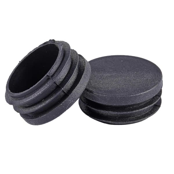 Plasthetter Runde Rør Innstikksdeksler 40mm Dia 5 stk Svart