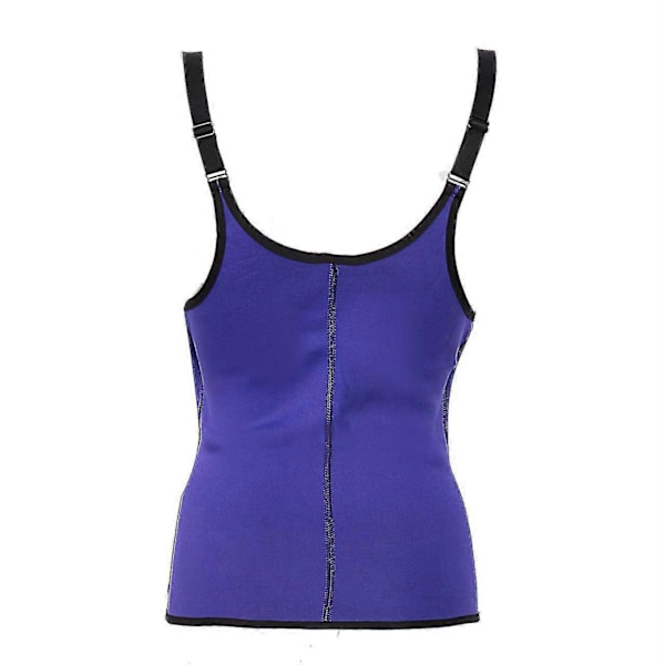 3 Clip&1 Dragkedja 6 Stålskenor Midjetränare Korsett Sport Träning Kroppsformare Magkontroll Purple 5XL