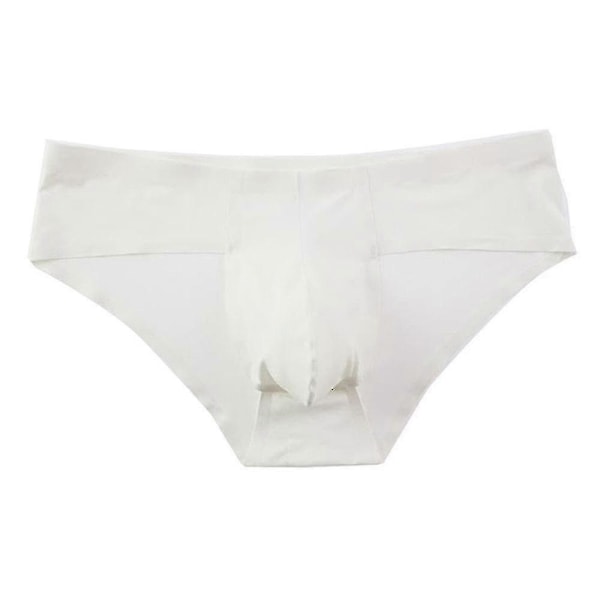 Herr Sömlösa Låg Midja Kalsonger Tunna Underbyxor Underkläder Trosor White XL