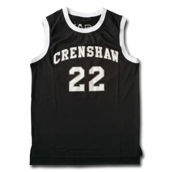 2023 uusi koripallopaita CRENSHAW#22 vapaa-ajan pelipaita black S
