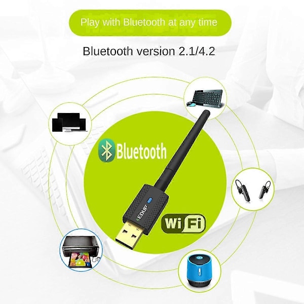Usb Wifi Bluetooth Adapter Trådlös Wi-fi Antenn 600mbps Dual Band Fri Drivrutin För Windows Os Wir