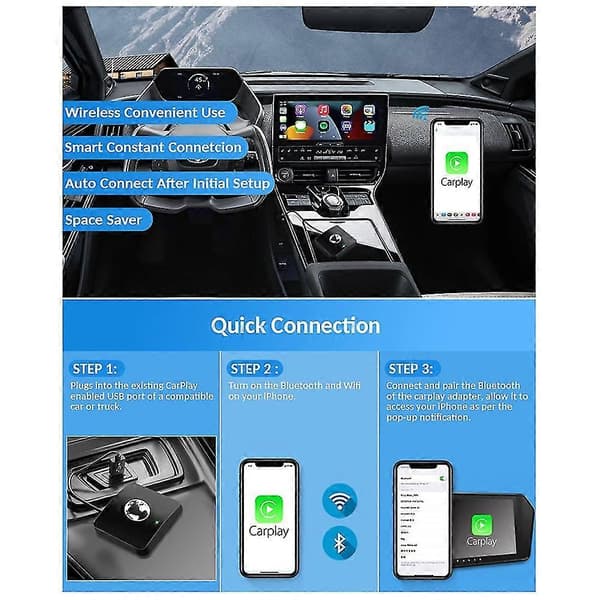 Ny Carplay Trådløs For Bt