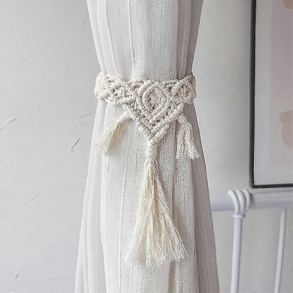 2 Pak Vævede Gardinbindere Håndlavet Macrame Dekorativ Gardin Holdbacks Boho Boligindretning Bondehus