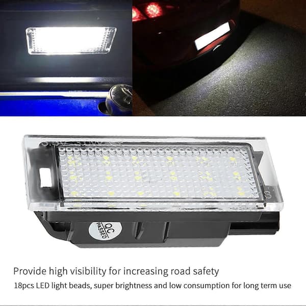 2 stk. LED-nummerpladelygte til Twingo/Clio/Megane/Lagane