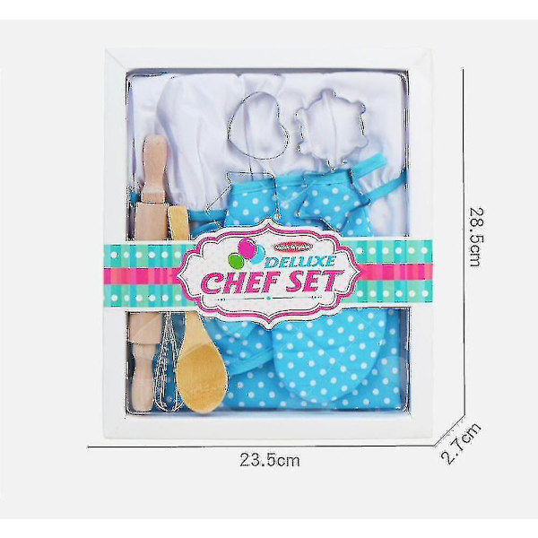 Rask Levering Kokkekostyme Sett For Barn Morsomt Matlagingsspill For Barn Jenter Bake Sett -11-deler Rosa