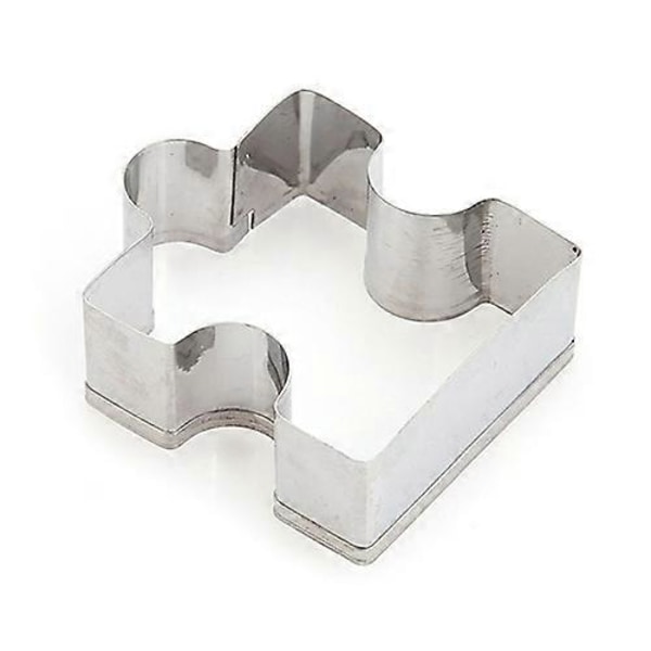 4 stk./sæt Cookie Puzzle Form Kageudstikkersæt i rustfrit stål DIY Kiksforme