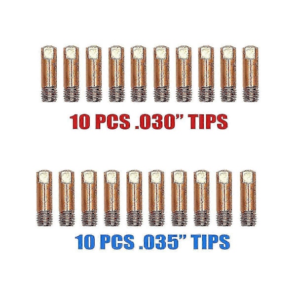 24 kpl Kaasuttomia suutinkärkisarja, Magnum 100l Weld-pak 100hd 125hd 140hd Mig-hitsauslaitteeseen, Mig 135/17