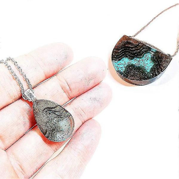 4 Pak DIY Ø Halskæde Ædelsten Vedhæng Epoxy Form Nøglering Vedhæng Resin Silikone Form