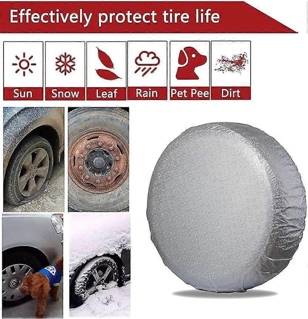 Däckskydd för husbilsdäck 4-pack Silver, Vattentäta UV-solskydd