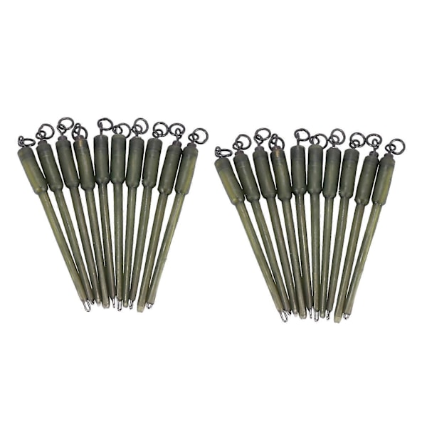 20 stk Karpefiske Koblingsvirvler PVA-rørposer Stangfester Solid Bag Stangfester Blyinnsats Endeterminal T