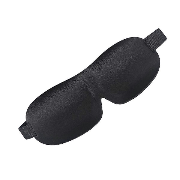 Sovmask Ögonbindel 3D Ögonmask för Tupplur Resa Ljusblock Bekväm (Svart)