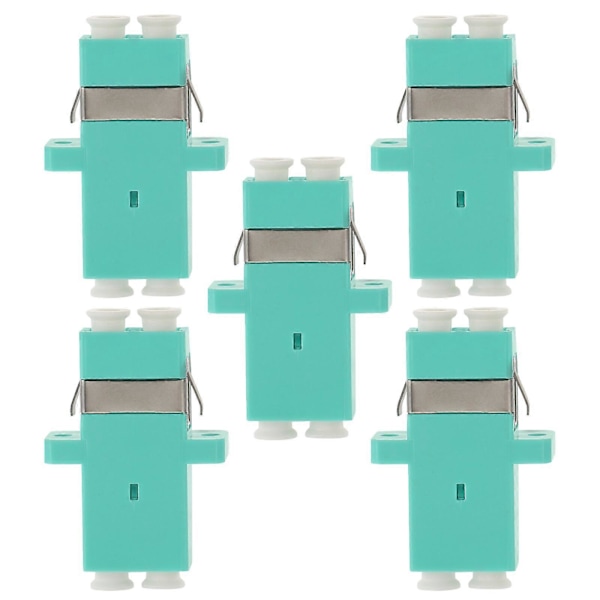 5 stk. LC hunn til LC hunn Fiberkobling LC-LC Dupleks Konverter Optisk Fiberadapter/Adapterkontakt for OM3/OM4 (Lysegrønn)
