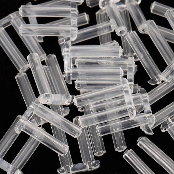 200 stk. Rammeløse Innfatninger Hylser Plast Kompresjonshylser Ekstra Kompresjonsspenne