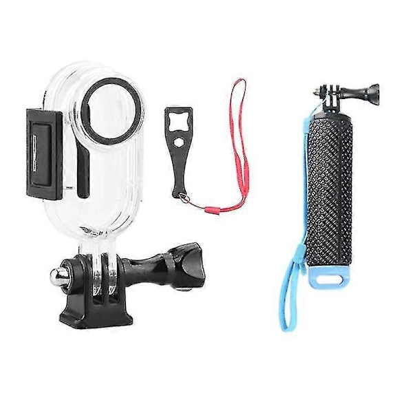 30m Vattentätt Fodral Hus Set + Dykning Flytande Handgrepp Kompatibel - för Insta 360 Go 2