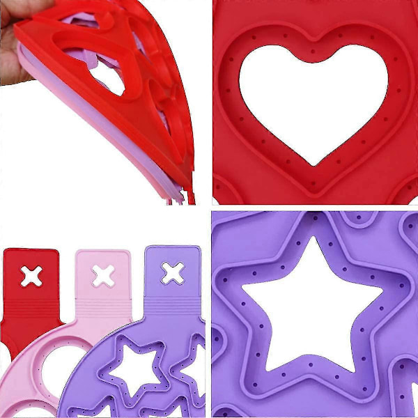 3 stk. Hjerte Rund Stjerne Pandekageform Omelet Fixator, Hurtig DIY Nonstick