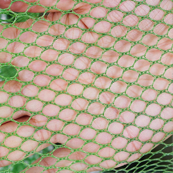 Sammenklappelige fiskenet rund fiskereje mesh bur foldbart fiskelandingsnet snøre fiskepose (gummibelagt mesh 150x30cm)
