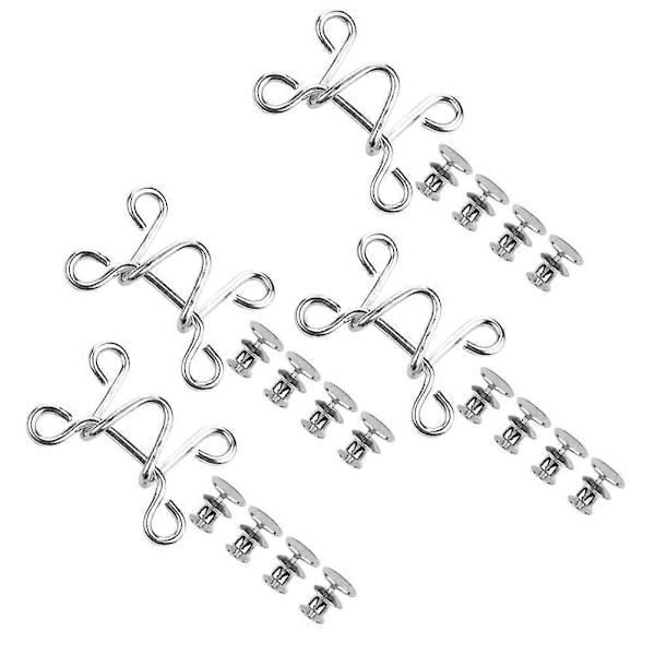 4 Set Minska Byxor Midja Knapp Jeans Byxor Passform Knapp Perfekt Passform Omedelbar Ersättning Inga Sy Jeans Spännen Tunn Midja Spännen (Storlek L)