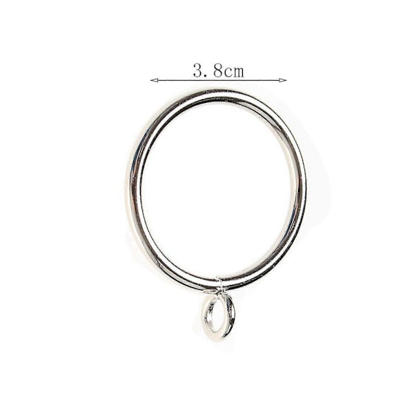 80-pack Gardinringar, 38 mm Innerdiameter Järngardinringar Hängande Ringar För Gardiner Och Stång