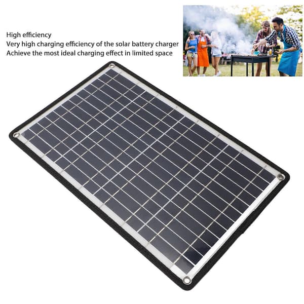 12W 5V Bærbart Solcellepanel Effektiv Dobbel USB Solcellepanellader for Mobiltelefon Nødlys Solvannpumpe