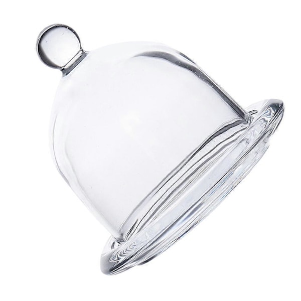 1 Set Dessertskål Glasbricka med Transparent Lock Fruktfat Matbehållare