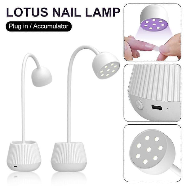 Lotus Neglelampe Hurtigtørkende Neglelakk Tørker UV-lys For Profesjonell LED Lampe For Manikyr (plugg)
