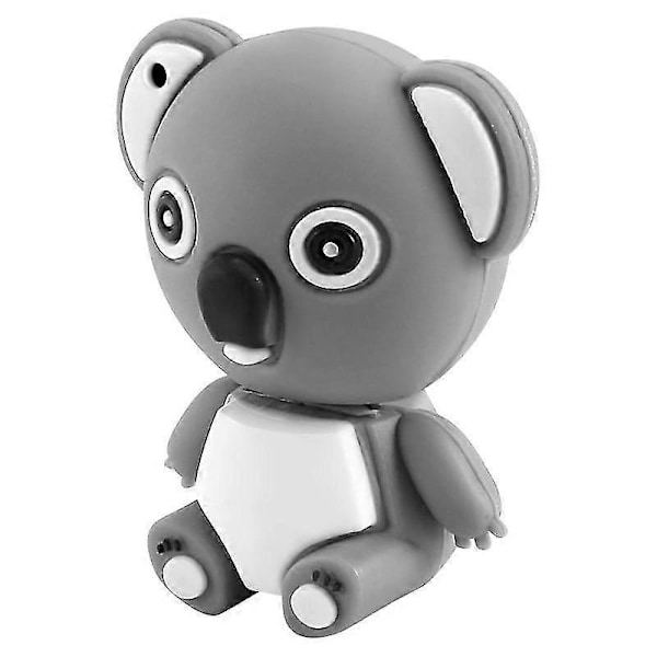 Karhun muotoinen USB 2.0 -muistitikku, tallennusmuisti, peukalotikku, mini eläin sarjakuva harmaa