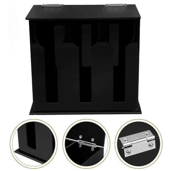 Akryl Bestikdispenser Bestikorganisator 3-rums Skeddispenser