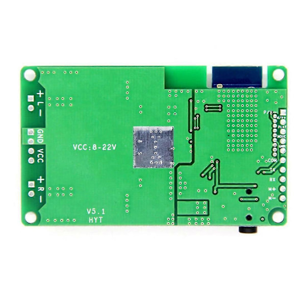 2x15W Bluetooth-äänivahvistinkortti Langaton Bluetooth 5.0 Vahvistin Aux Tukee Sarjakomentoja