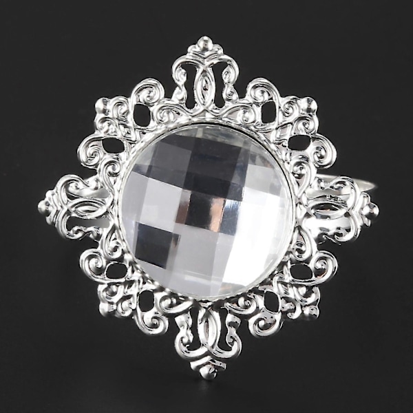 12 Stycken Servettringar Servett H Bröllopsmiddag R Silver