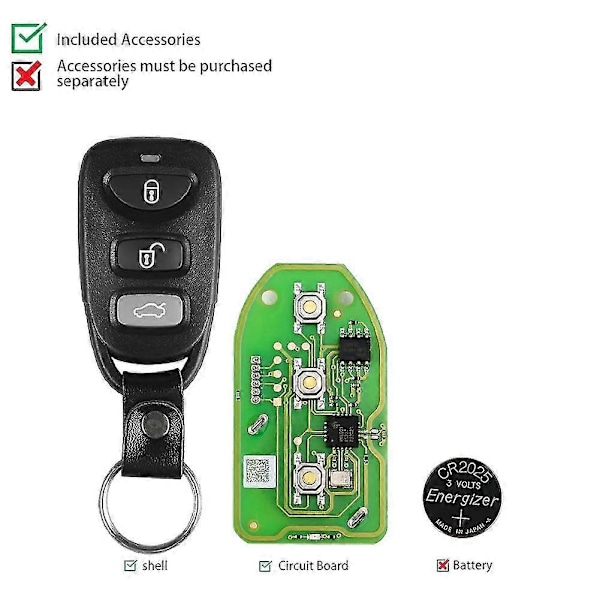 1st 4 Knappar Xkhy01en Trådlös Fjärrnyckel För 3+1 Knappar Vers Vvdi Nyckelverktyg