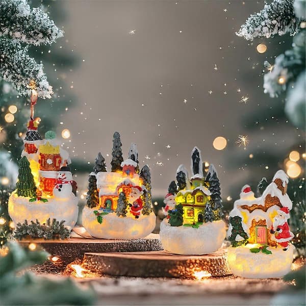 Julekagehus Ornamenter Julelandsby Huse Figurer