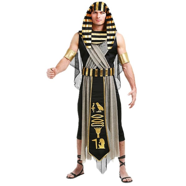 Carnival Halloween Par Egyptisk Myth Dräkt Kleopatra Farao Kappa Kappa Cosplay Fin festklänning Lady M