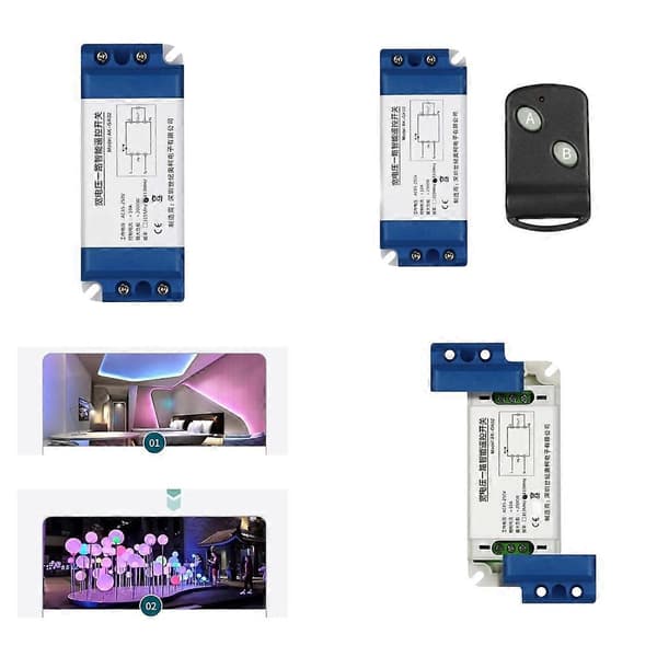 RF-sender og -mottaker for lysstyring Fleksibel lysstyring 85-260V Ingen kabling Rask sender