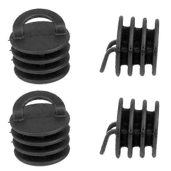 10 st Kanot Kajak Båt Länshål Pluggar Stopp Svart Nylon Pluggar Verktyg(kui)