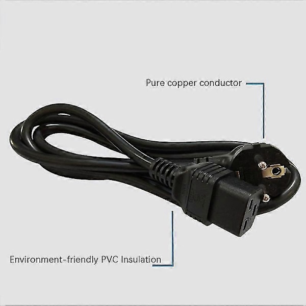 Iec 320 C19 - Eu Schuko 2-nastainen pistoke jatkojohto UPS PDU:lle, yhdistetty C19 AC-virtajohtoon A