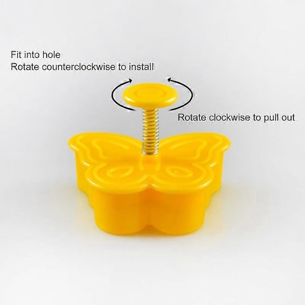 4 st Påsk Cookie Form Iögonfallande Bekväm Montering Plast Djur Dessertform för Hushåll