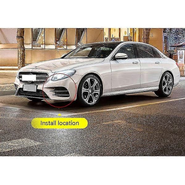 Karbonfiber Frontfangerleppe Splitter Spoiler Tåkelys Trim Klistremerke For E-Klasse W213 E200 E300 E4