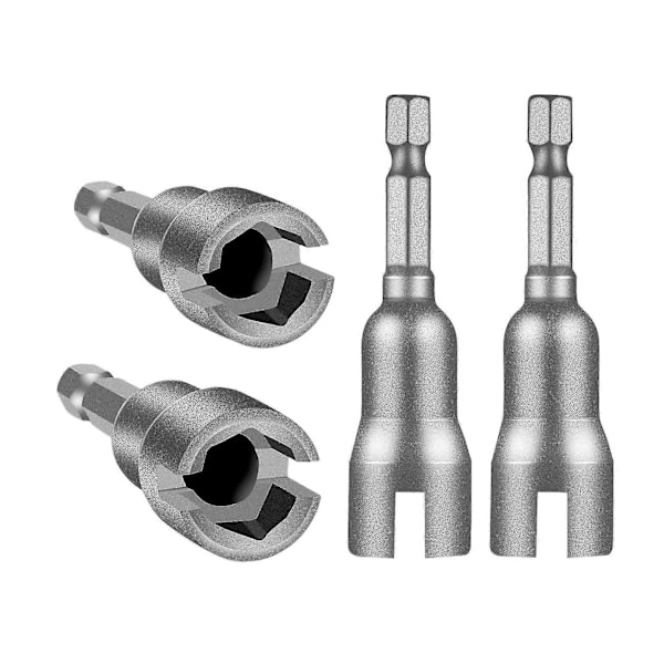 4 st Power Wing Nut Driver Set, Spår Wing Nuts Borr Bits Hylsnycklar Verktygsset, 1/4 tum Hex Dri