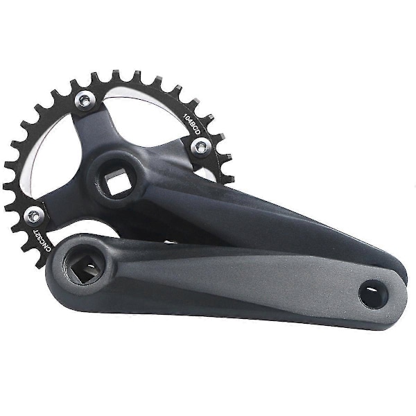 152mm Cykel Krankarm Cykel Firkantet Hul Kranksæt 32T Smal Bred Single Speed Kædering Kranksæt, Sort