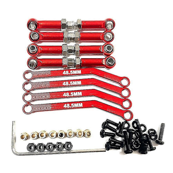 För Fcx24 Metallchassilänkar Hög Markfrigång Dragstång Styrstag Set 1/24 Rc Crawler Bil Uppgraderingsdel