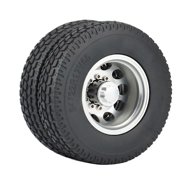 Metalliset etu- ja takavanteen navat 22 mm kumirenkailla 1/14 Semi Scania Rc -perävaunun vetotrukkiin