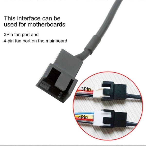 Strømadapterkabel USB til 4Pin 5V til 12V PVC Miljøvennlig Stabil Ytelse Adapterledning for PC-vifter