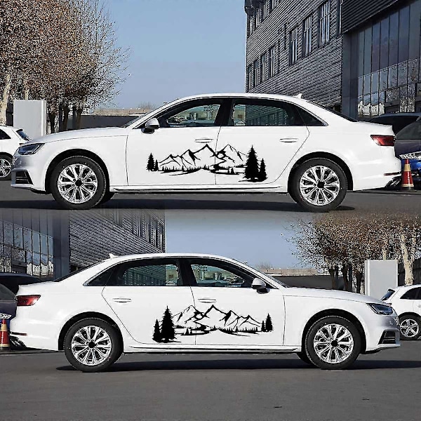 Matkailuauton sivukyljen tarra DIY Suuri vuoristo- ja puutarra-tarra-koriste autoon asuntovaunuun