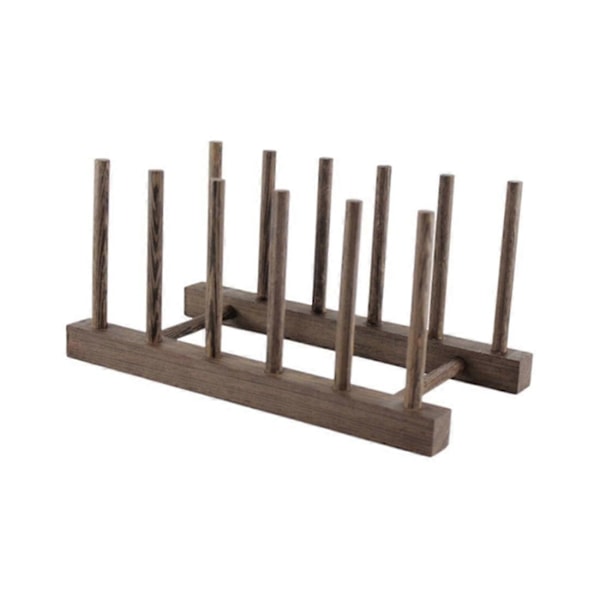 Träbrickhållare Trä Kycklingvinge Förvaringsställ Organizer För Disk Tallrik Bakeware Fruktbricka